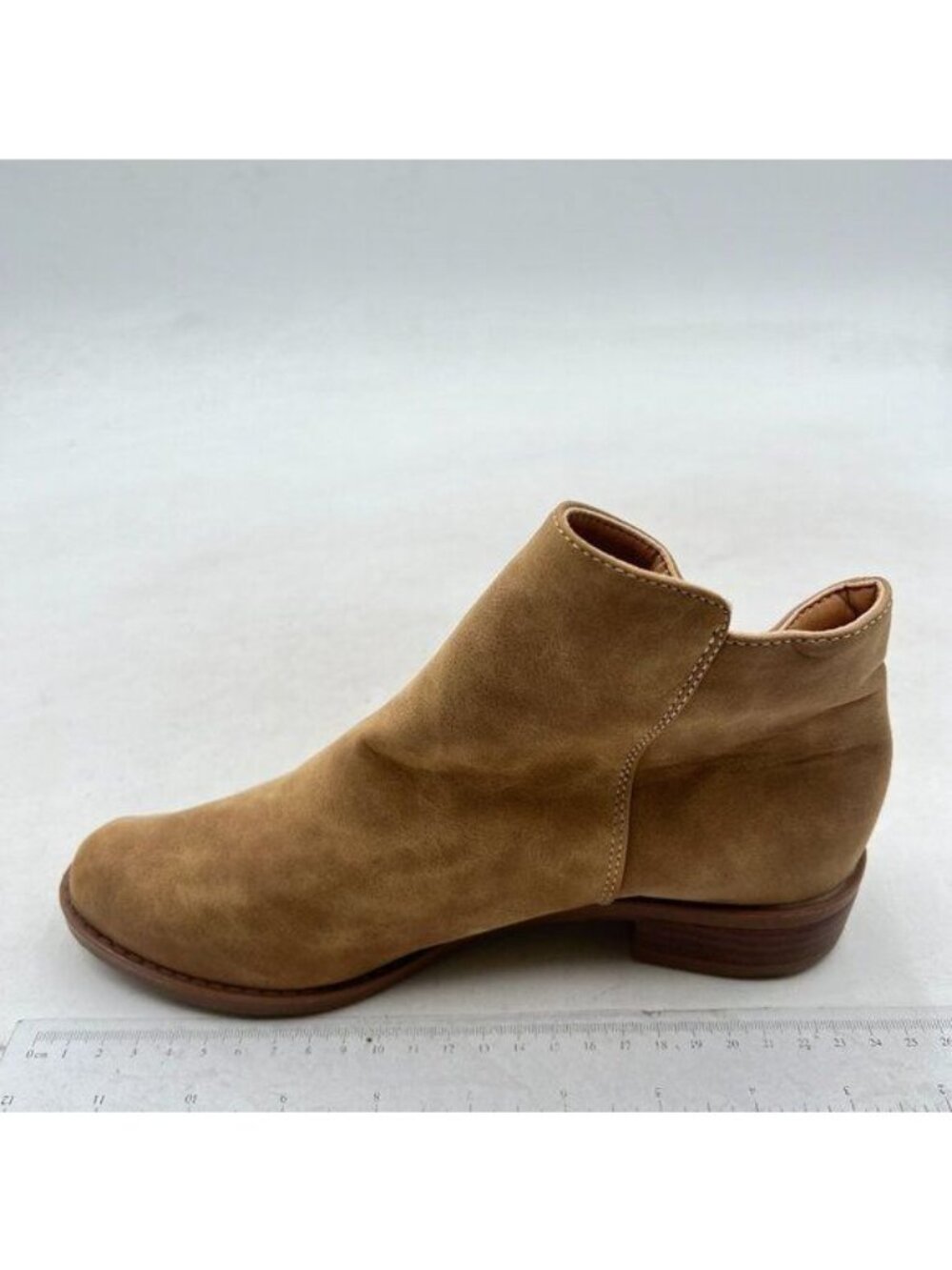 Women's Suede Leather Ankle Boots Fashion Booties with Inner Zipper